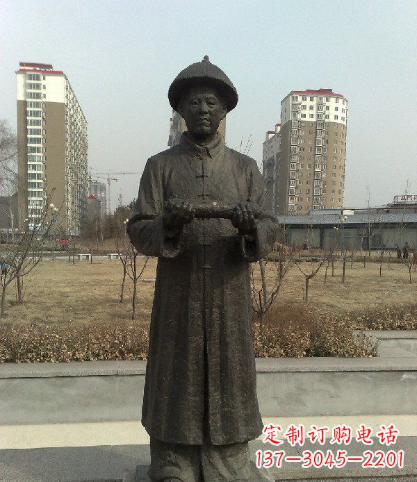 烟台广场地方名人人物铜雕