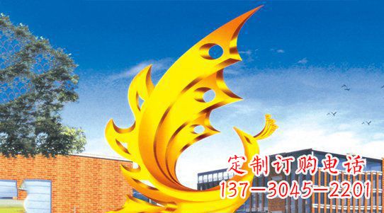 烟台浩瀚神秘的凤凰不锈钢雕塑