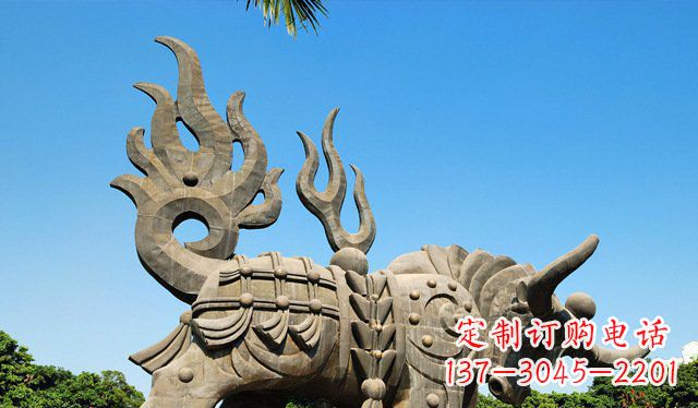 烟台铜牛雕塑,精致美观的热带雕塑
