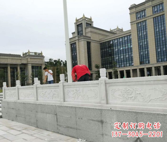 烟台广场景观大理石栏板雕塑 (2)