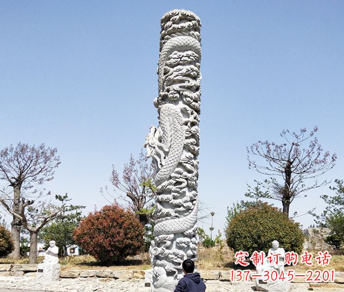 烟台欣赏传统工艺的极致雕塑——大理石盘龙柱石雕