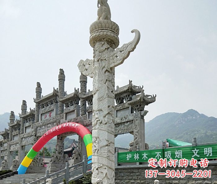 烟台中领雕塑汉白玉华表石雕--专业的定制雕塑制作服务