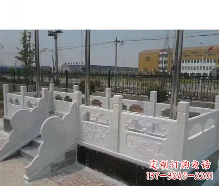 烟台完美的城市景观--汉白玉升旗台石雕
