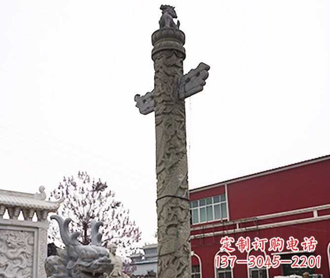 烟台广场景观盘龙柱石雕 (6)