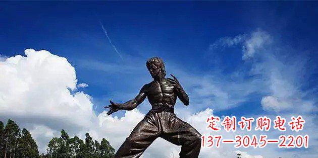 烟台流派经典不朽:李小龙名人铜雕