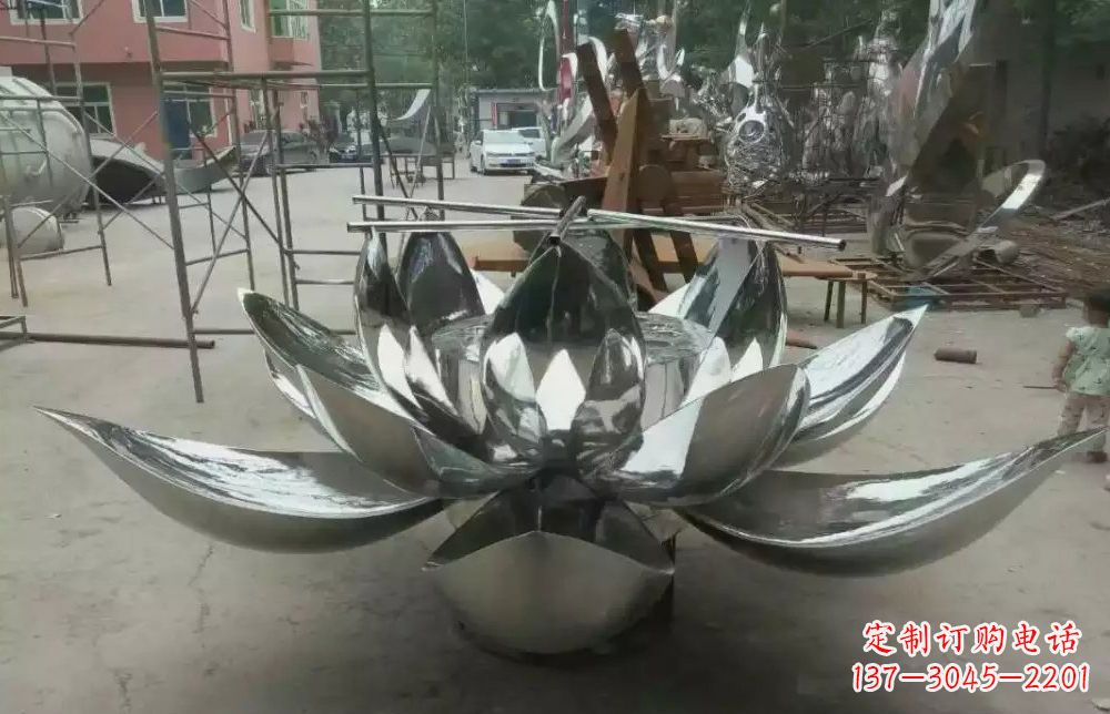 烟台精致独特的莲花不锈钢雕塑