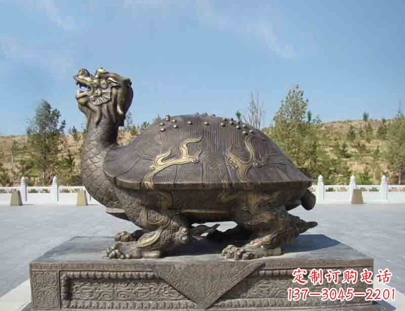 烟台广场龙龟铜雕塑