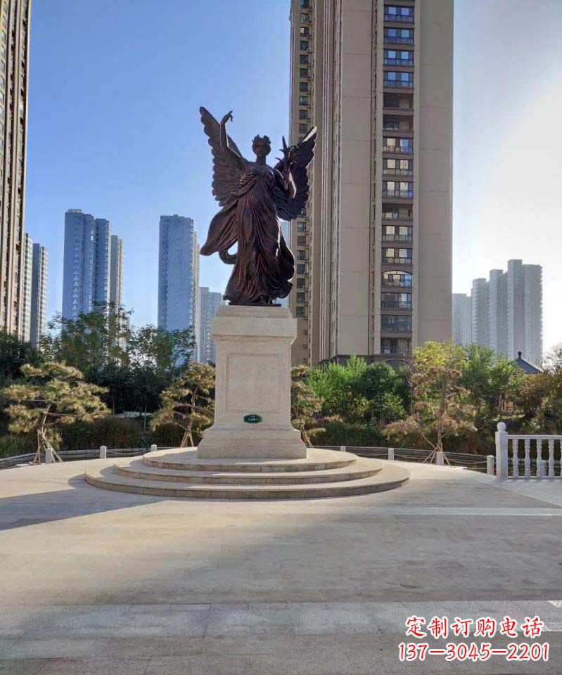 烟台中领雕塑:精致的女神铜雕