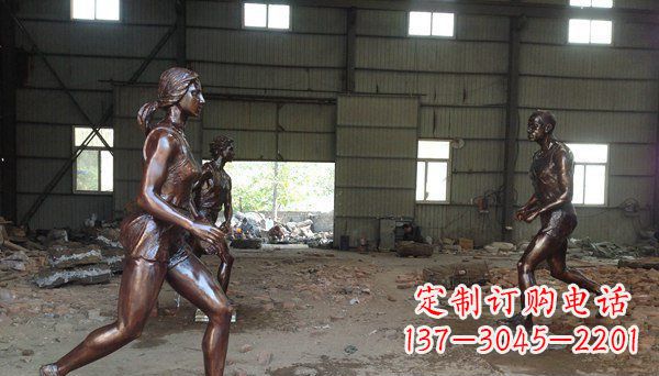 烟台专为你而立!雕刻优雅女生铜雕