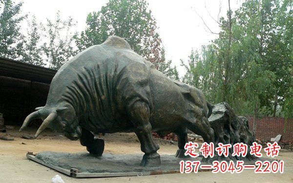烟台新中国拓荒牛铜雕,传承中国传统文化