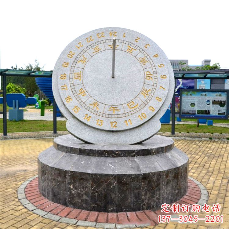 烟台与众不同的精美日晷石雕塑