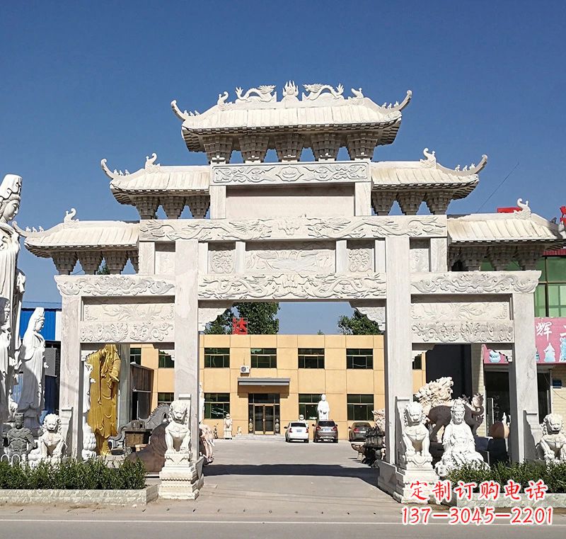烟台广场石雕牌坊:品质卓越的牌坊雕塑