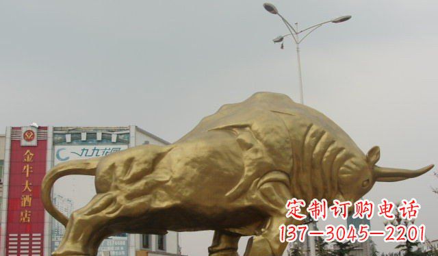 烟台拓荒牛铜雕塑-充满历史气息的精美雕塑