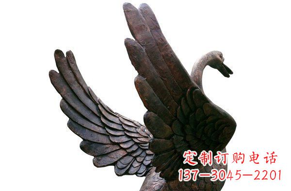 烟台中领雕塑|优雅大气的铜雕天鹅