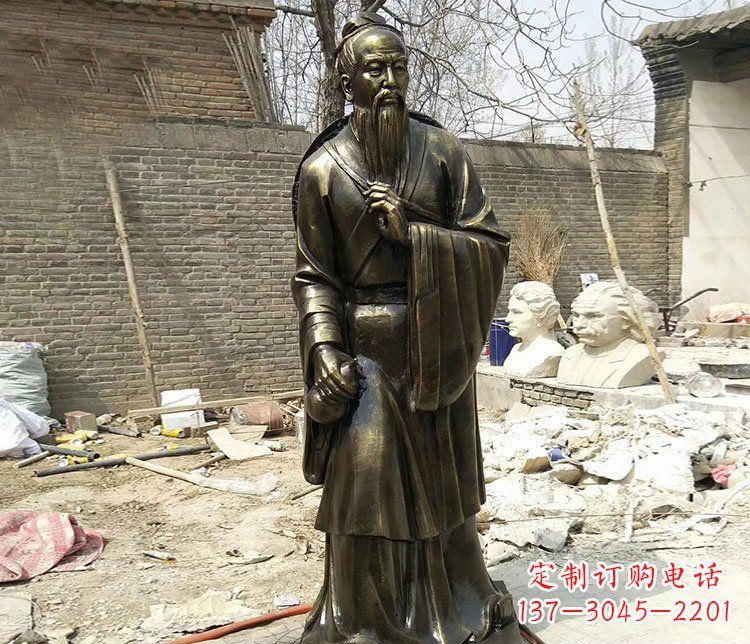 烟台传承医德耀中华——华佗铜雕