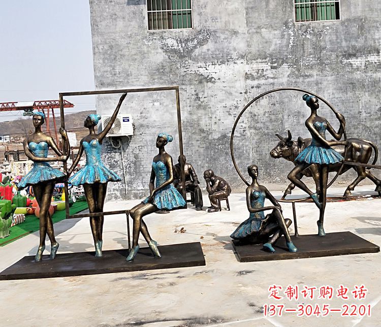 烟台领雕塑-精美女性铜雕塑