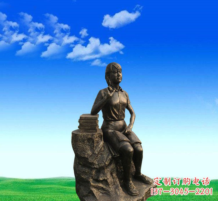烟台展现美丽的美女雕塑