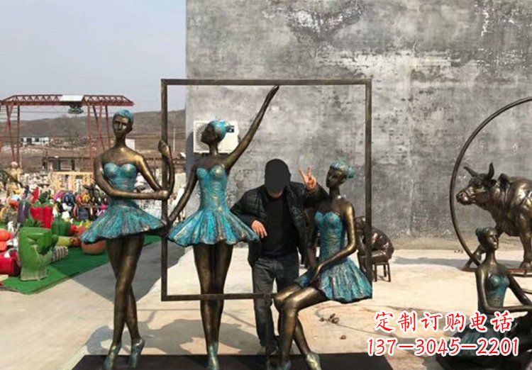 烟台广场铜雕西方美女人物雕塑 (2)
