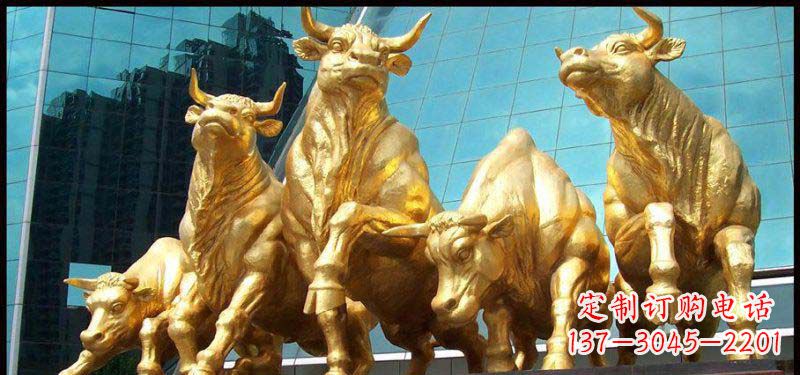 烟台高质量的铜雕牛景观装饰