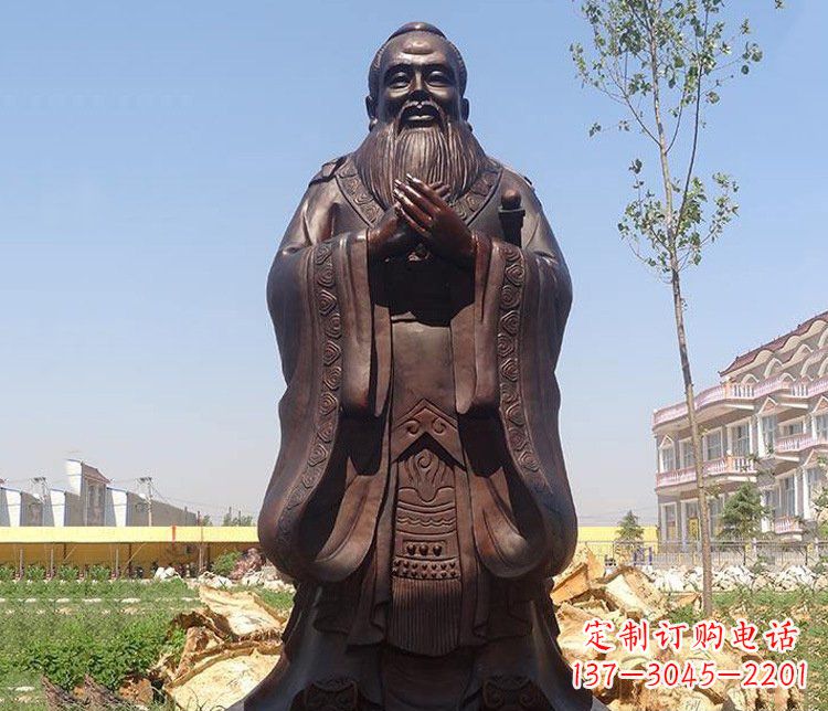 烟台精美的纪念孔子雕像,珍藏中华文化精髓