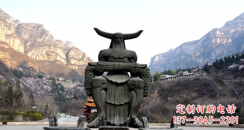 烟台中领雕塑炎帝景观铜雕