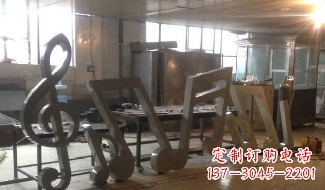 烟台广场音符不锈钢雕塑