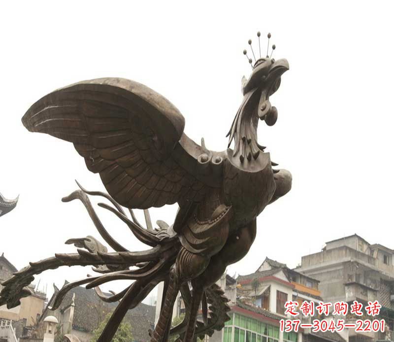 烟台世界级凤凰景观铜雕