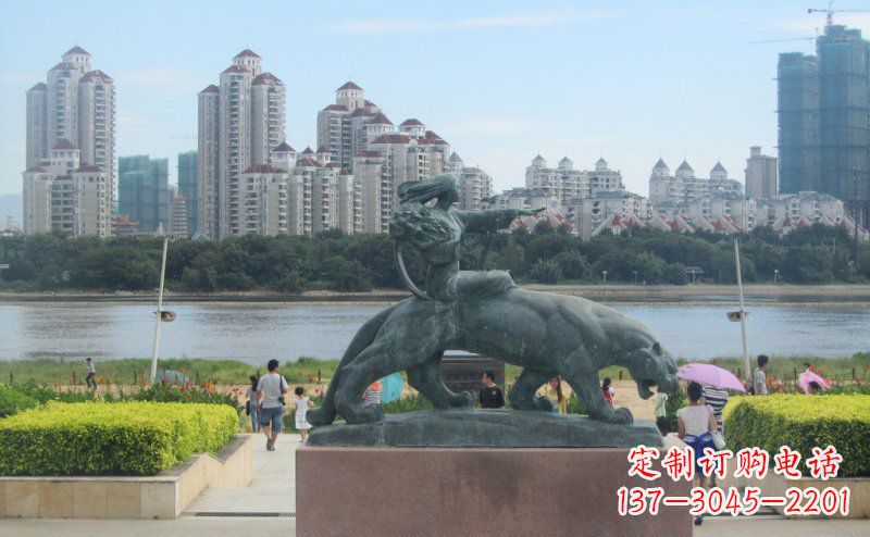 烟台中领雕塑:大型铜雕狮子,令您的景观更加出彩!