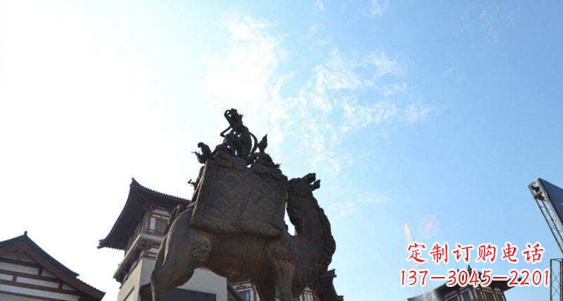 烟台山高水长的传说——大型骆驼景观铜雕
