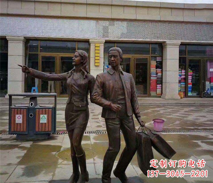 烟台唯爱永恒:情侣雕塑
