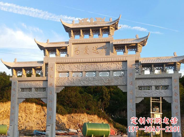 烟台海北石雕牌坊——高品质定制雕塑