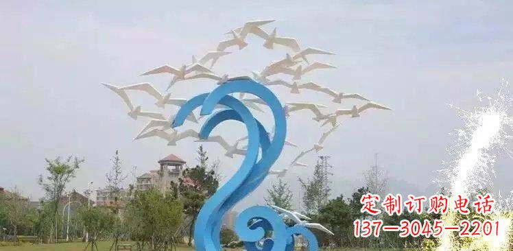 烟台精美海鸥雕塑,传递美好海洋情怀