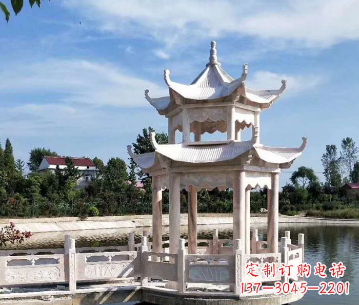 烟台中领雕塑精心打造的海边抒情凉亭雕塑,以海…