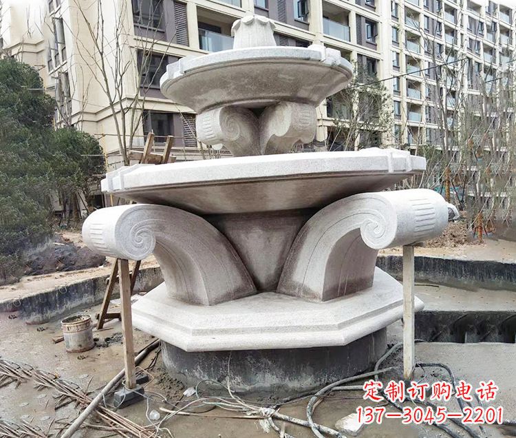 烟台海马石雕喷泉,喷水灿烂缤纷