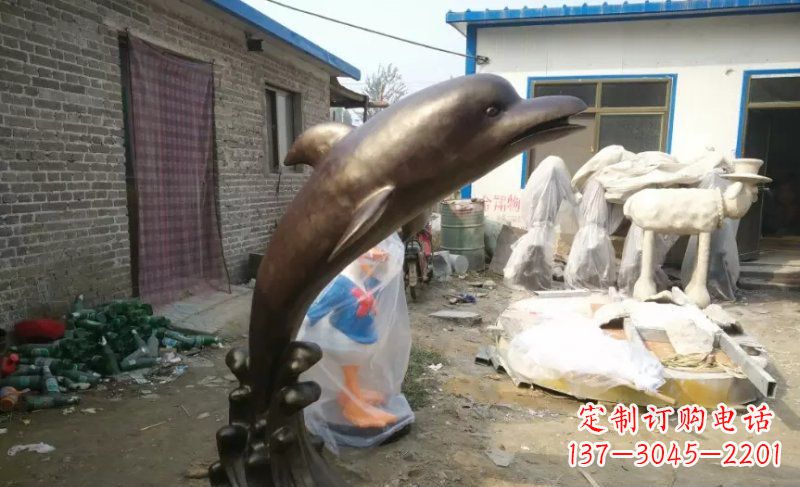 烟台海豚精美铜雕，给你不一样的视觉享受