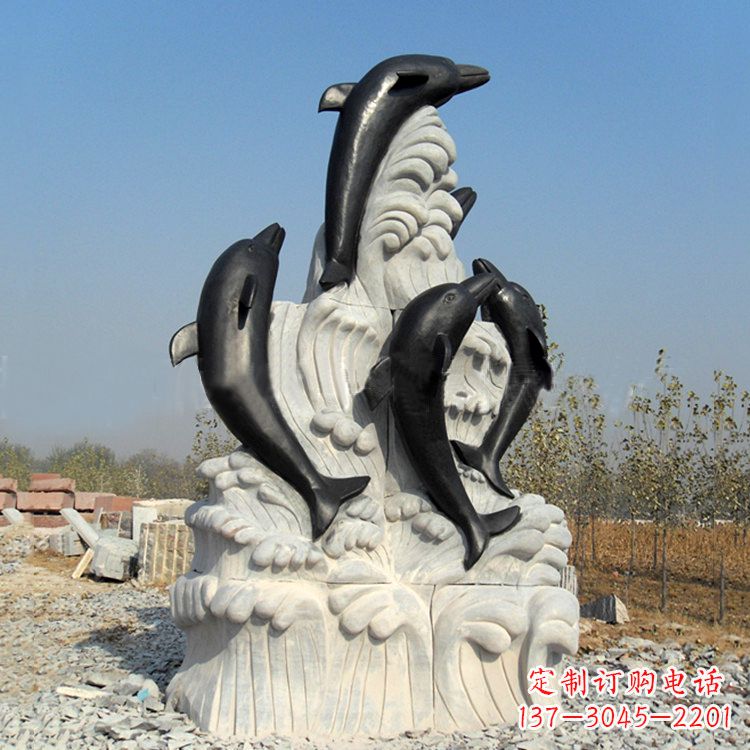 烟台中领雕塑公司推出一款新的艺术品——海豚石…