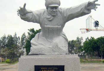 烟台中领雕塑|专业制作黄继光石雕
