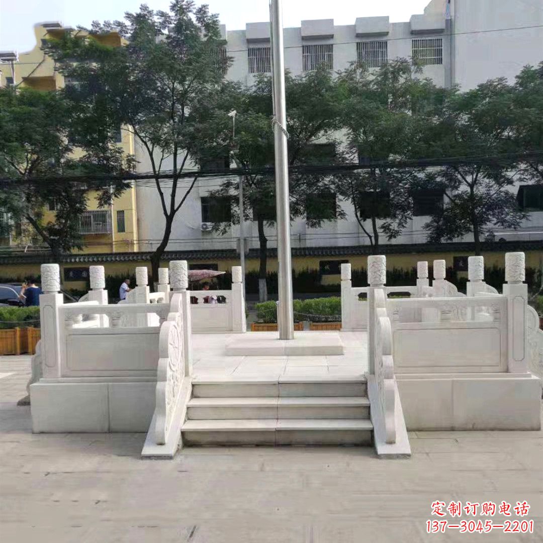 烟台汉白玉公园园林广场升国旗台