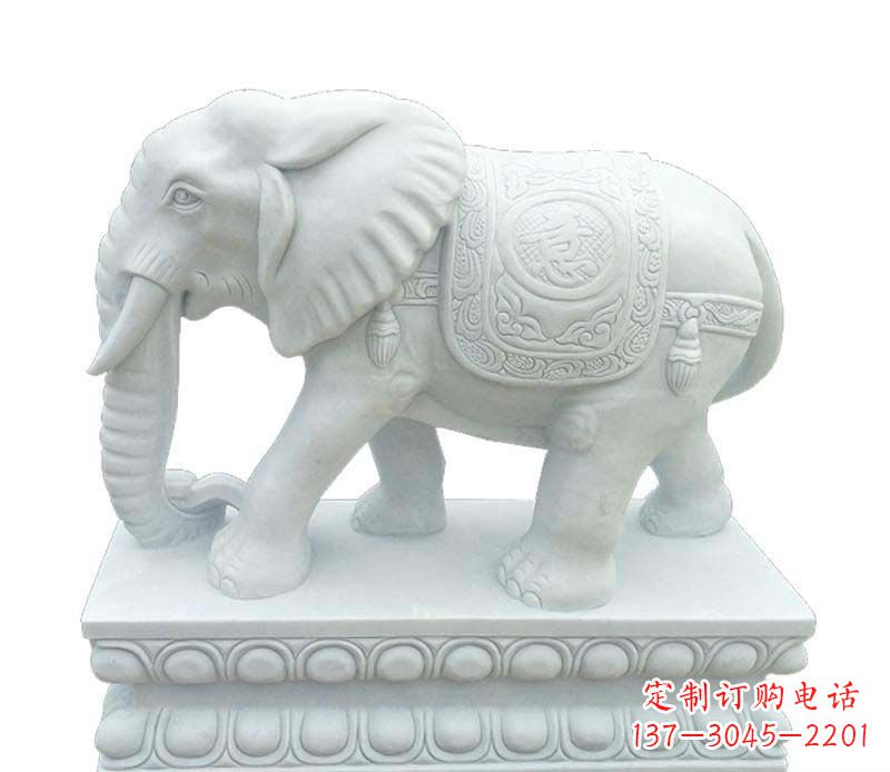 烟台汉白玉吉祥大象