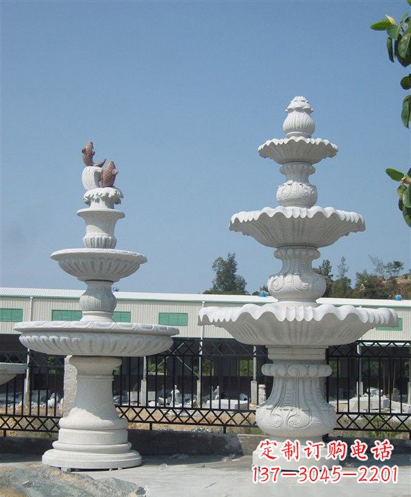 烟台汉白玉精美喷泉雕塑