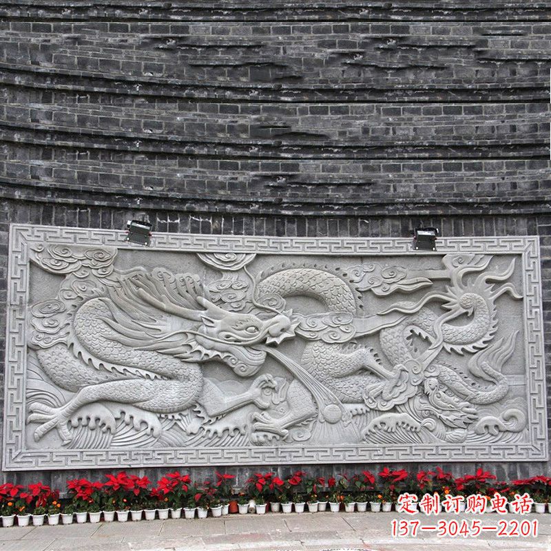 烟台汉白玉龙纹浮雕墙,专为您打造贵族感