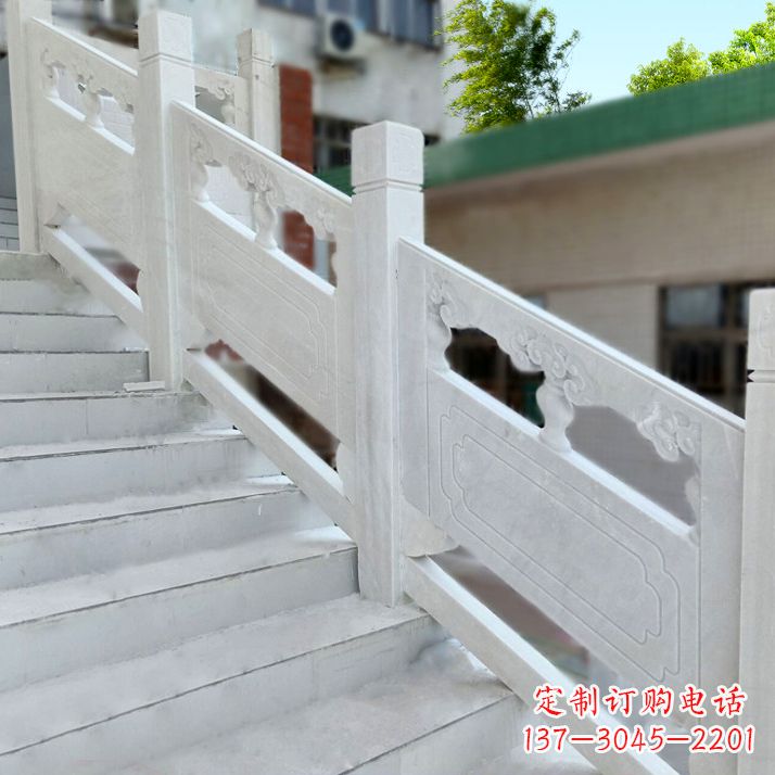 烟台汉白玉楼梯石雕栏杆