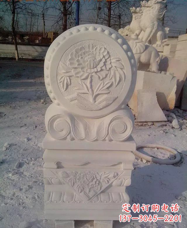 烟台汉白玉门墩雕塑是一种特殊的雕塑艺术品，雕…