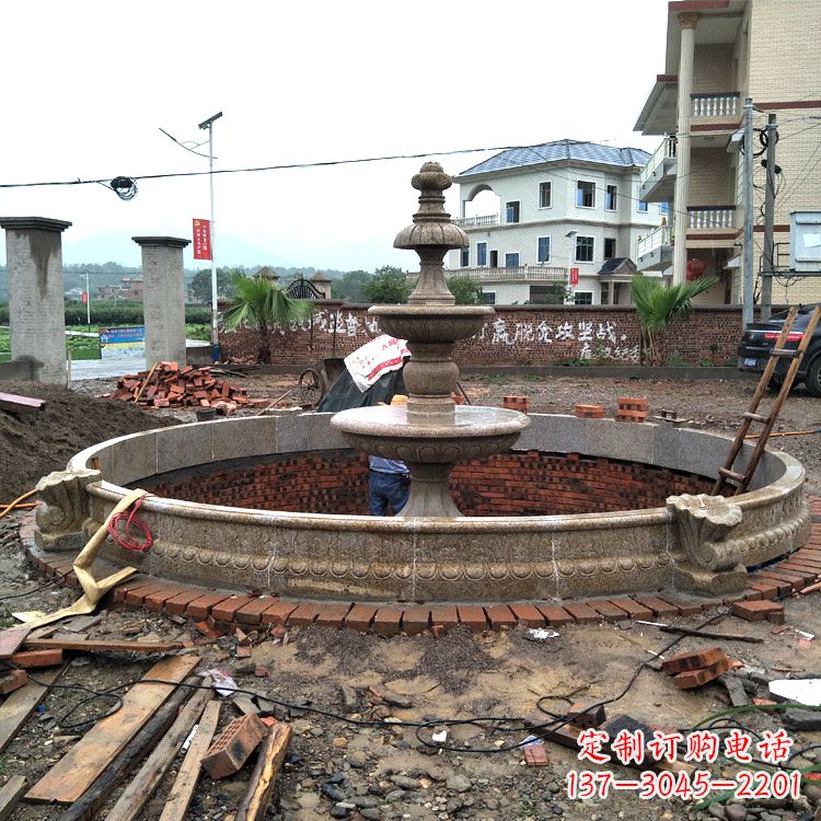 烟台汉白玉水景雕塑是由中领雕塑定制的精美水景…