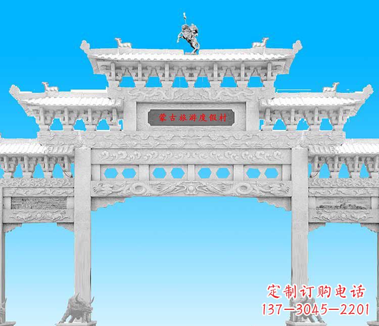 烟台汉白玉牌楼雕塑,传承经典之美