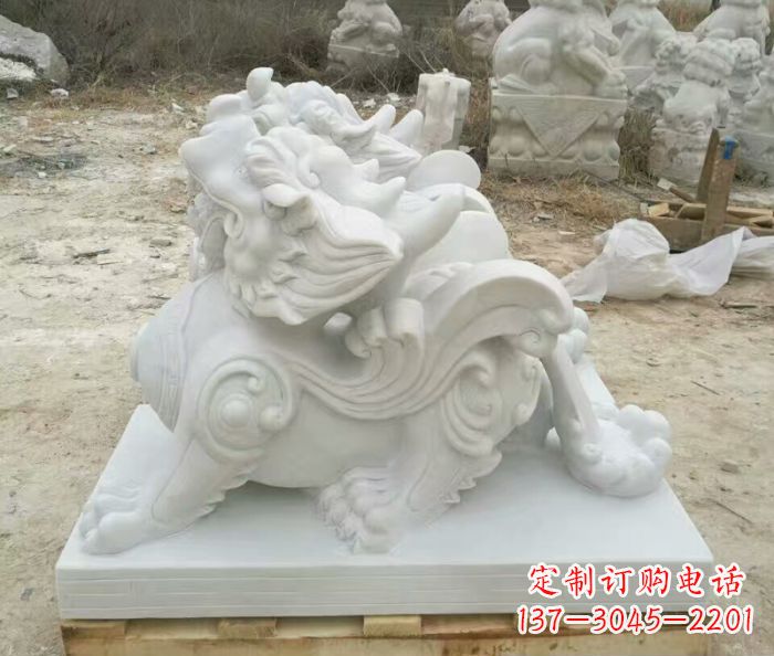 烟台精美貔貅门口招财石雕