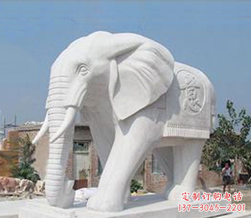烟台汉白玉如意大象