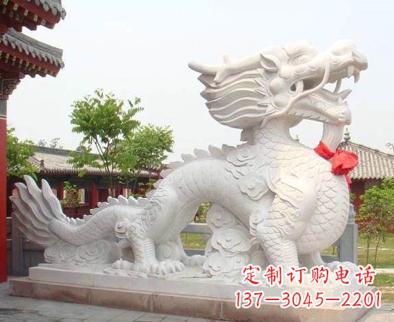 烟台汉白玉生肖龙石雕