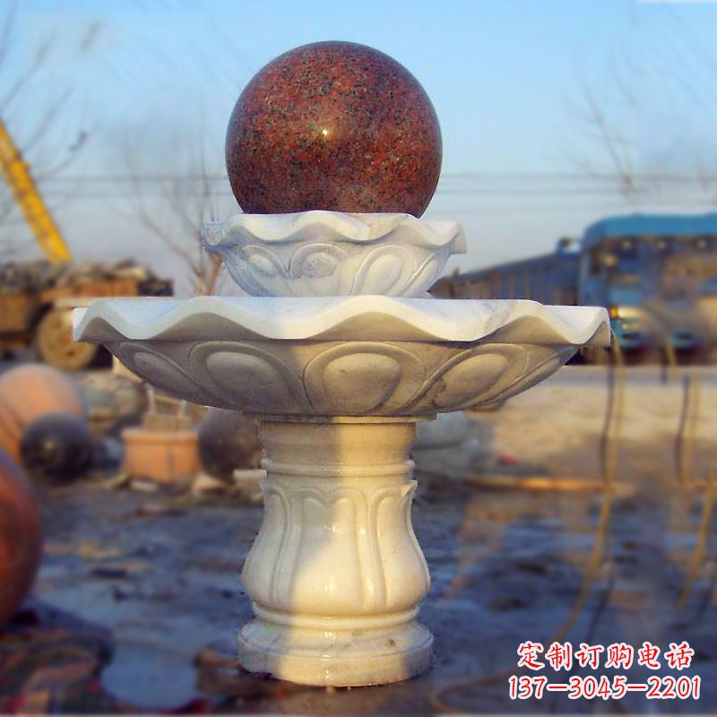 烟台汉白玉石雕风水球