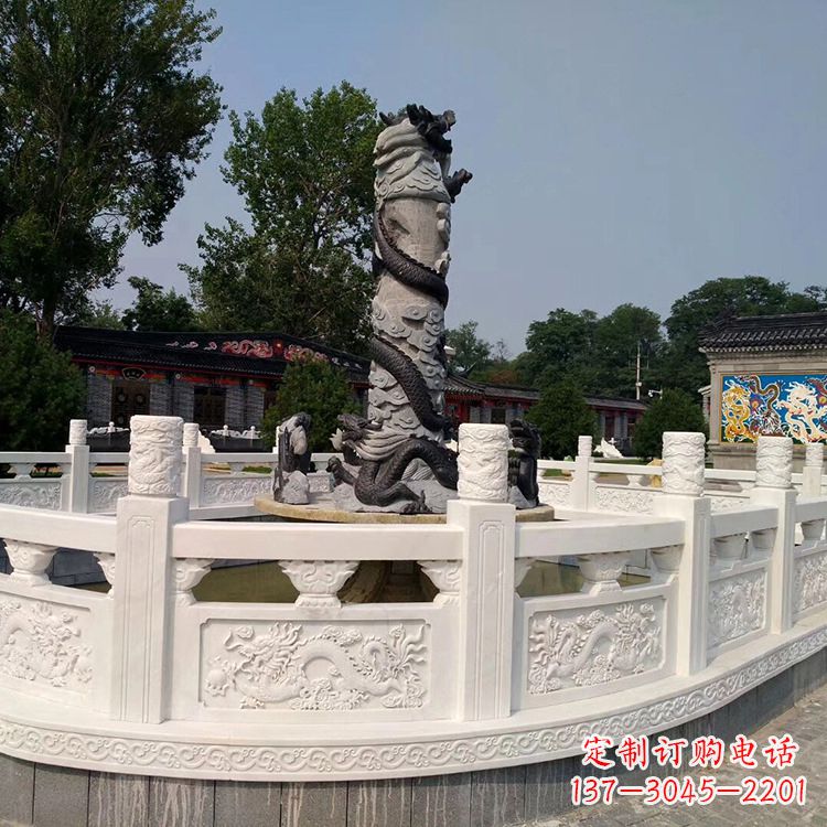 烟台汉白玉石雕刻护栏，精美而别致